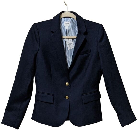 NEW J.Crew Factory Original schoolboy blazer Navy AZ565 women's size 4 - Picture 9 of 9